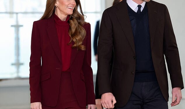 Prince William and Princess Catherine at Charing Cross Hospital last week. The Prince of Wales has hired a crisis management expert as the Royal Family continues to wrestle with the fall-out from Andrew Mountbatten-Windsor's association with paedophile Jeffrey Epstein