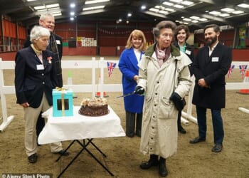 Anne, 75, marked the 35th anniversary of a London-based equine charity, where she was invited to cut the commemorative cake, last February