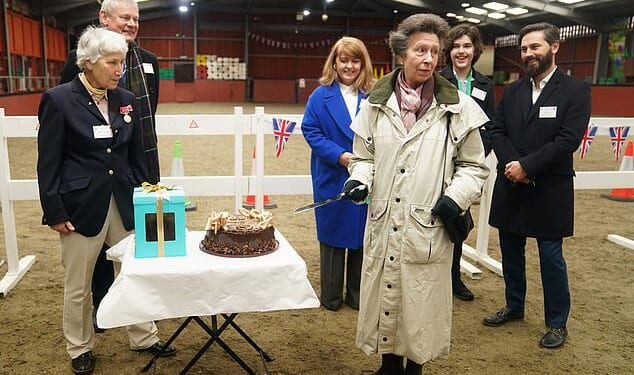 Anne, 75, marked the 35th anniversary of a London-based equine charity, where she was invited to cut the commemorative cake, last February