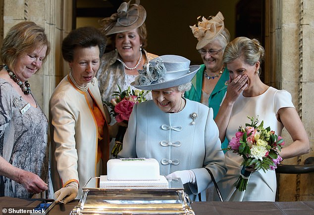 Throughout her 70-year reign, the Queen became well-known for her amusing one-liners which appear to have rubbed off on her only daughter. Pictured: The Queen (centre) with Anne (to her left) and Sophie, then Countess of Wessex, in 2015