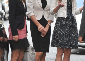 The Princess of Wales reportedly celebrated her 44th birthday by having lunch at a 'teeny' Berkshire bistro with her mother Carole and sister Pippa (file photo of the trio pictured in 2011)