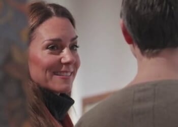 Kate eagerly discussed the artwork as she explored the Morris exhibition in Winchester