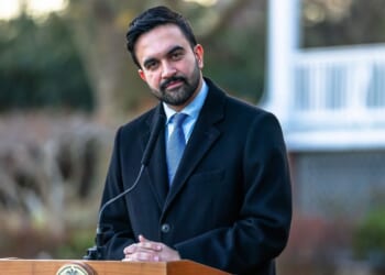 Mayor Zohran Mamdani speaks at a news conference during moving day at Gracie Mansion on Jan. 12, 2026, in New York City.