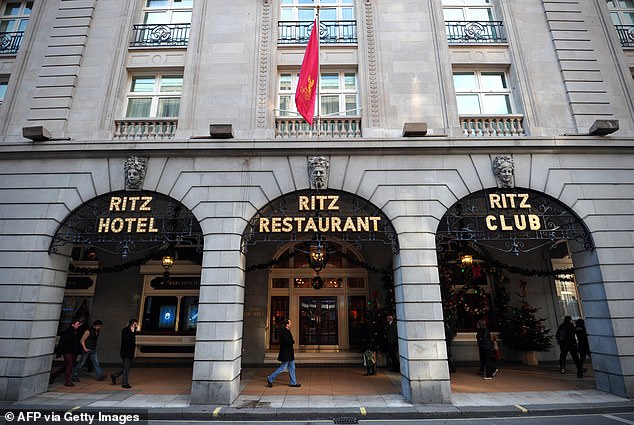 The incident unfolded at The Ritz in Mayfair at around 8.30pm on Sunday, January 11