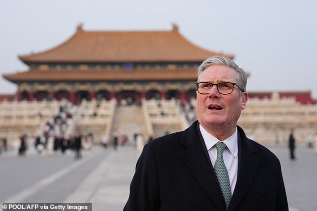 Sir Keir Starmer visits the Forbidden City in Beijing on Thursday