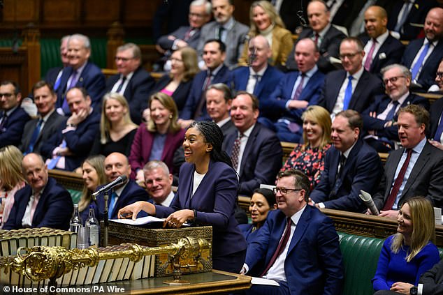 The more Mrs Badenoch quizzed him, the more frazzled he became. Soon she had the Opposition benches shouting a chorus of ¿U-turn! U-turn!¿