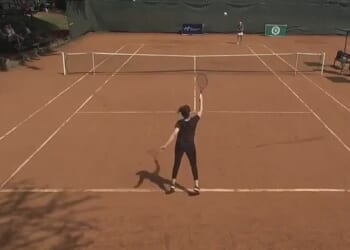 Hajar Abdelkader cut an unlikely figure as she made her professional debut at an ITF event in Nairobi on Wednesday