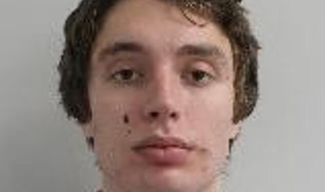 Matvei Rumiantsev (pictured) was today found guilty of beating up his girlfriend while she was on a FaceTime call with Barron Trump - but was cleared of raping her