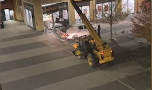 In one shocking incident last October, residents in Milton Keynes filmed a telehandler being used to tear an ATM clean out of a supermarket wal