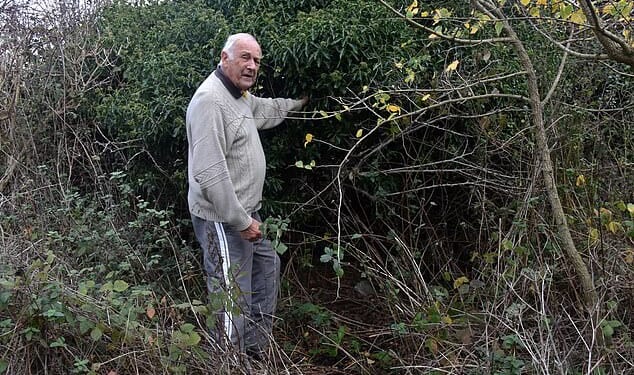 Sidestrand parish councillor Ivor Watkins comes up against the impassable thicket on the newly registered byway