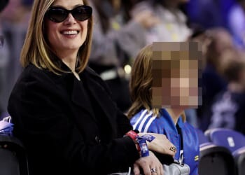 Rosamund Pike enjoyed a rare outing with youngest son Atom as they attended NBA's London Game 2026 which saw the Memphis Grizzlies take on Orlando Magic at the O2 on Sunday
