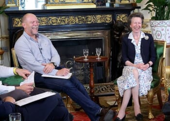 Royal fans praised the heartwarming bond between Mike Tindall (left) and Princess Anne (right) after the pair shared a hilarious exchange during a special episode of Mike's podcast, The Good, The Bad & The Rugby, recorded in September 2023