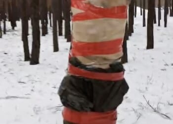 The men were subjected to the horrific torture in the biting cold