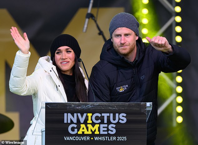 Prince Harry, who founded the Invictus Games for wounded servicemen in 2014, at the Whistler Welcome Celebration with Meghan in Canada last February