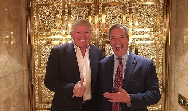Both Trump and Farage think the same about a lot of issues, meaning it will not be easy for Farage to disown Trump if he wanted to