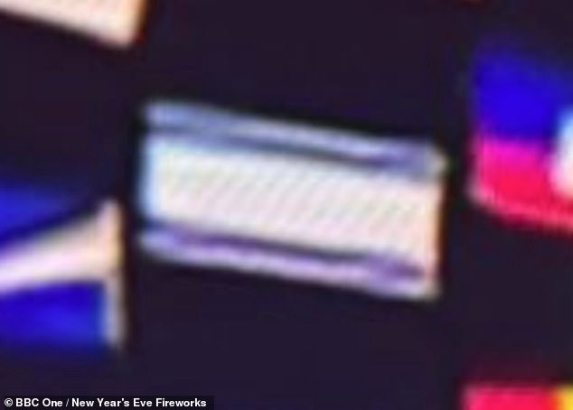 Israel's flag in the fireworks display only had white with two blue stripes with no Star of David