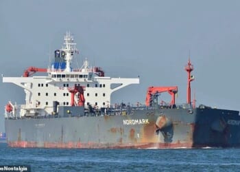 Sanctioned Russian oil tanker 'spotted sailing through English Channel' a day after US seized another rogue ship off Iceland