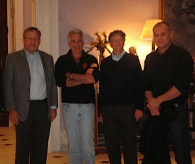 Summers, Epstein, Gates and Nikolic at Epstein's Manhattan house in 2011
