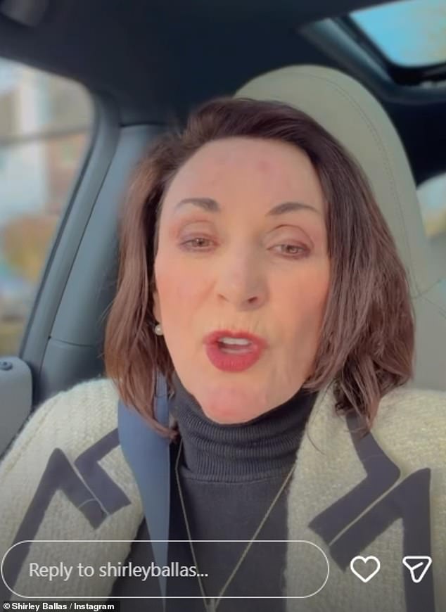 Now in a new update, Shirley shared a video while travelling to a physio appointment where she revealed she is 'lucky the way she hit my head'