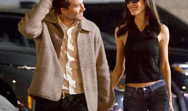 A smiling Brooklyn Beckham whisked his wife Nicola Peltz off for dinner in Beverly Hills on Wednesday, a week after he publicly denounced his family