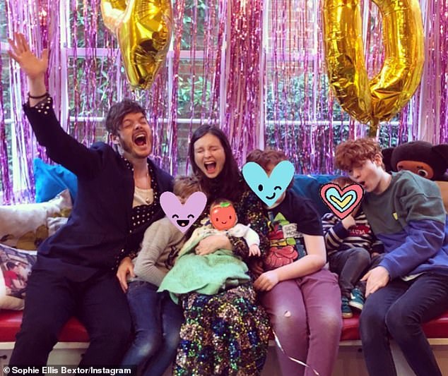 Singer Sophie, 45, shares Sonny, 21, Kit, 15, Ray, 12, Jesse, eight, and Mickey, five, with husband Richard Jones, 43, bassist in The Feeling