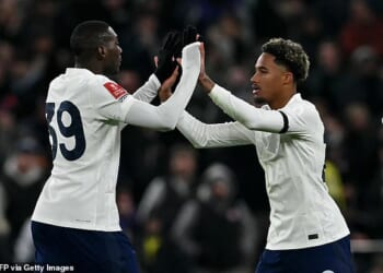 Tottenham duo Wilson Odobert and Randal Kolo Muani were involved in a car crash on Tuesday