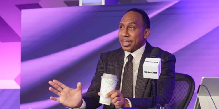 Stephen A. Smith broadcasts from SiriusXM's LA Studios on Dec. 8, 2025, in Los Angeles, California.