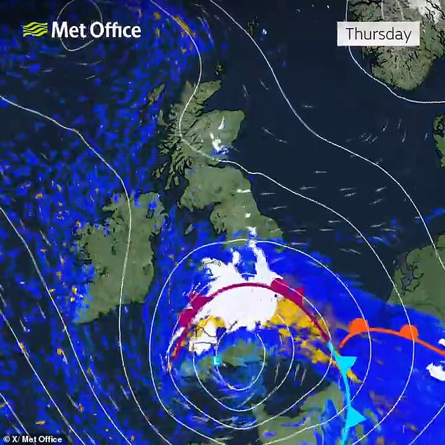 A new tracker has revealed where Storm Goretti will dump up to eight inches of snow in the UK