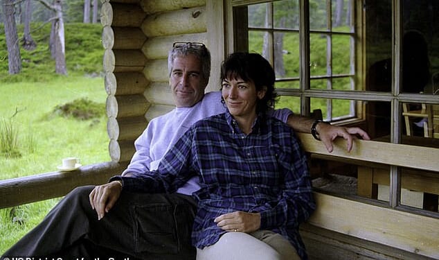 Jeffrey Epstein and Ghislaine Maxwell at the Queen's log cabin on the Balmoral Estate
