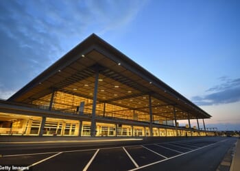 The man, identified only as 36-year-old Mohammad S., was arrested late on Friday evening at Berlin's Brandenburg Airport (File image)