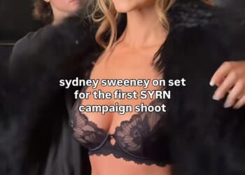 Sydney Sweeney put her world-famous assets on smoldering display yet again in backstage footage from her latest ad campaign