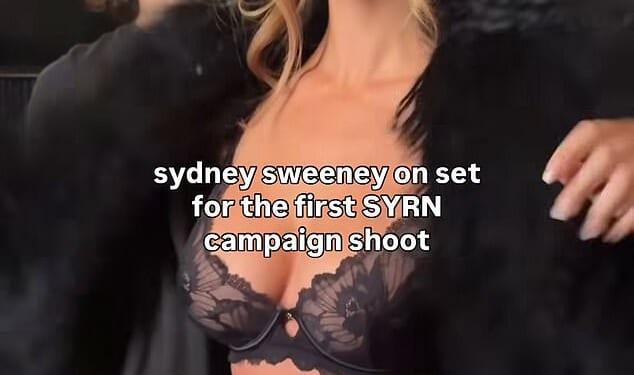 Sydney Sweeney put her world-famous assets on smoldering display yet again in backstage footage from her latest ad campaign