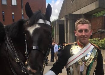 Trooper Jack Burnell-Williams (pictured) was 18 when he was pronounced dead at Hyde Park Barracks in London - less than a fortnight after he walked in Her Majesty’s funeral procession in 2022