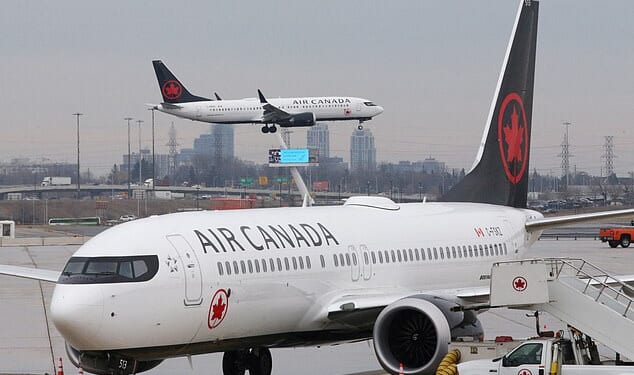 Flight AC1502 was delayed from taking off from Pearson Airport in Toronto to Moncton after a baggage handler was discovered in the cargo hold (Stock Image)