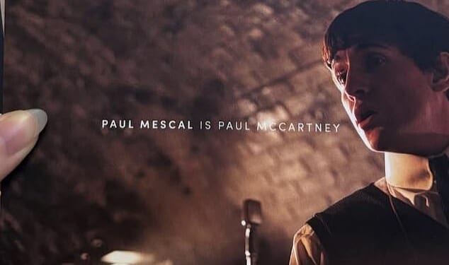 Paul Mescal is seen for the first time as Paul McCartney in a tantalising glimpse at the upcoming four-part Beatles anthology, which is scheduled for release in 2028