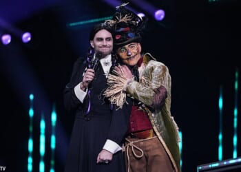 The Masked Singer viewers were left baffled by the ITV show's Spooktacular Special on Saturday night (Joel Dommett and Ben Shephard pictured)