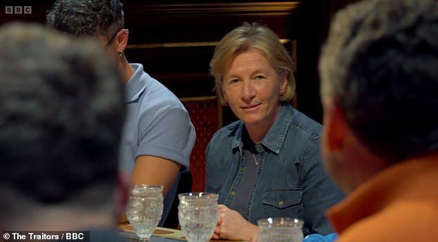 The Traitors fans were left in stitches after Amanda (seen) fired a savage comeback at her fellow player, Hugo