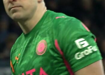 Stockport goalkeeper Ben Hinchcliffe was left with egg on his face after a bizarre error leading to an own goal