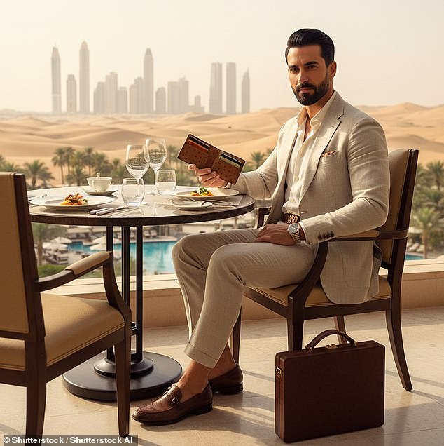 Linen, check, loafers, check...70 per cent of the population in Dubai is male, and says one expat who lived in the city for two years, many of them aspire to look the same - like a 'high wealth man' (Stock photo)