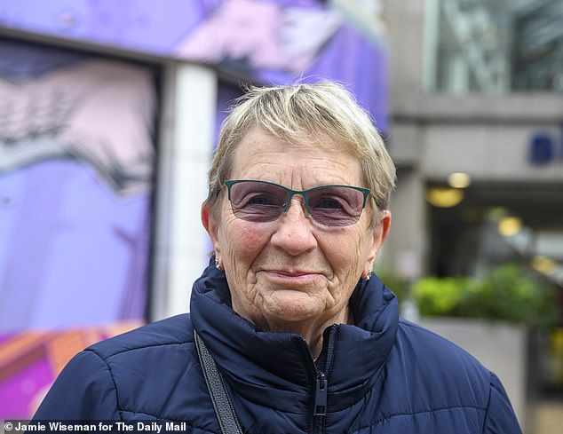 Rose Jane Bowdry, 77, comes to the town centre for shopping and thinks the cameras are a 'good thing'