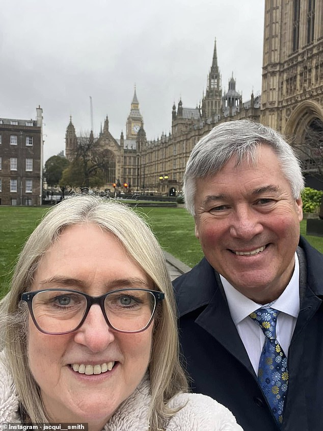 The Skills Minister met her fiancé Professor Graham Timmins, who is affectionately known as Page Three Boy after The Mail On Sunday revealed the relationship in 2020, outside a yoga class