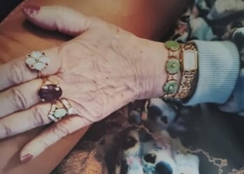 The precious golden and green bracelet was stolen from the wrist of its 98-year-old owner