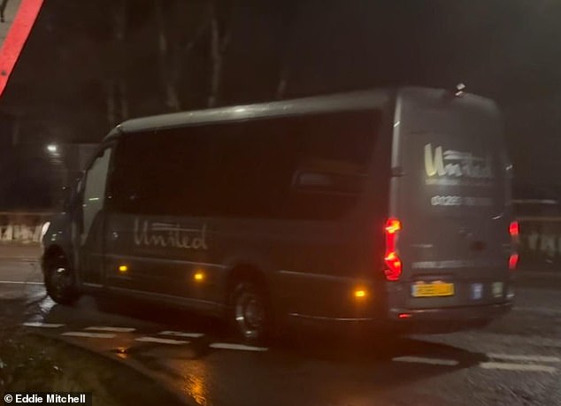 A 16-seater minivan driven into a migrant camp in Crowborough in the early hours of Thursday morning