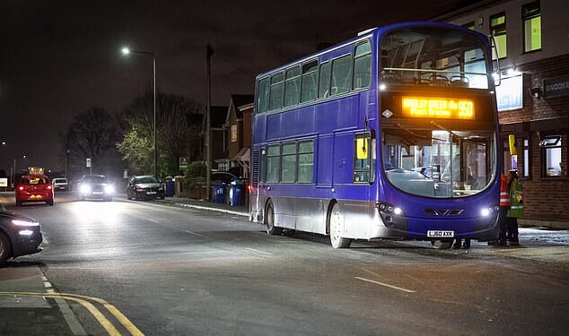 The Police said three high school pupils fell 'through a window on the top deck of a school bus' on Bolton Road at around 3.50pm