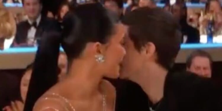 Timothee Chalamet and Kylie Jenner caught awkwardly kissing on camera after actor’s Golden Globes win