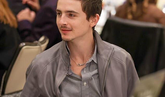 Timothee Chalamet, 30, flashed a pricy piece of jewelry as he attended the AFI Awards Luncheon in Los Angeles on Friday - but his girlfriend Kylie Jenner was no where to be seen