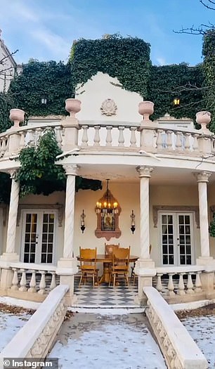 Busfield spent his first night of freedom at a sprawling Italian-style mansion in New Mexico called the Villa de Rafael, the Daily Mail can reveal