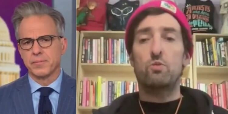 CNN's Jake Tapper, left, let his unhinged radical guest ramble along at length with his remarks about ICE using "concentration camps" and "ovens."