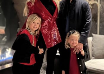 Tara Arnold, 46, wife of personal injury attorney Kurt Arnold, died along with four of her friends on a girls' trip to Paris. The couple are pictured with their children Jaxon and Isla