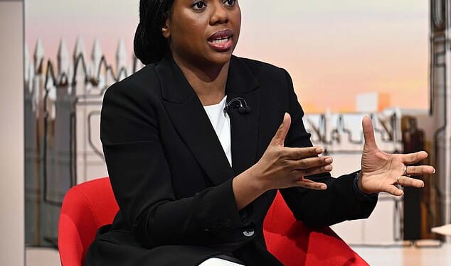 Kemi Badenoch today said a Conservative government would ban under-16s from social media in order to stop children spending hours on 'addictive' sites